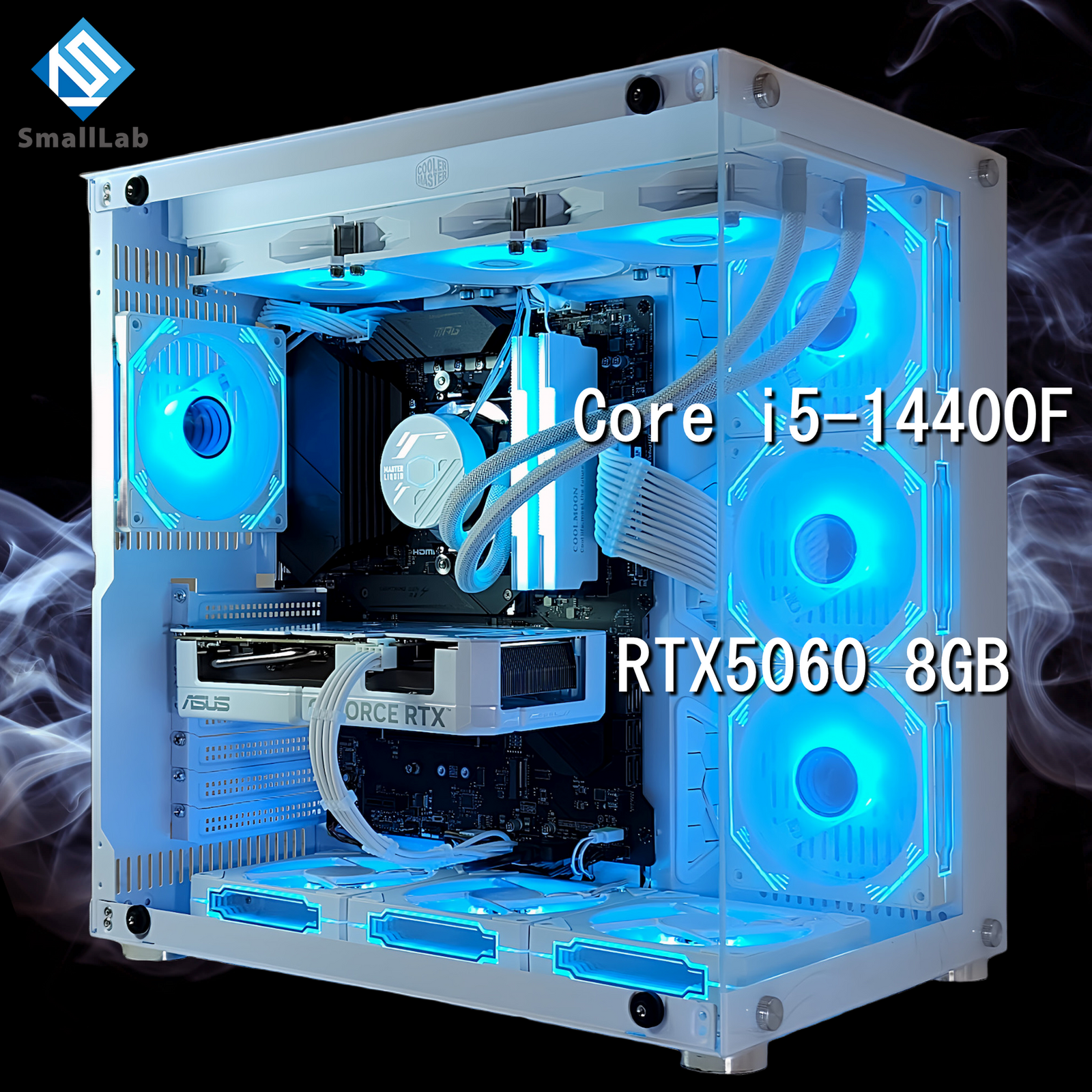 Intel Core i5-14400F ／ RTX5060 8GB ガラス2面ATX ゲーミングPC