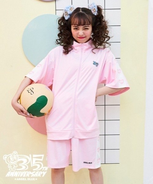 セール】【ANGEL BLUE】【レディース】ナカムラくん半袖ジャージ