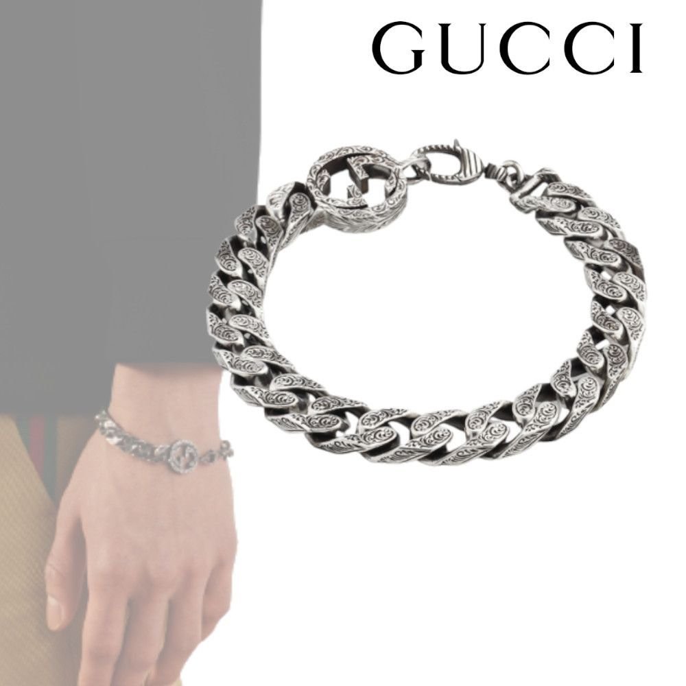 GUCCI】インターロッキングG シルバー チェーンブレスレット (GUCCI