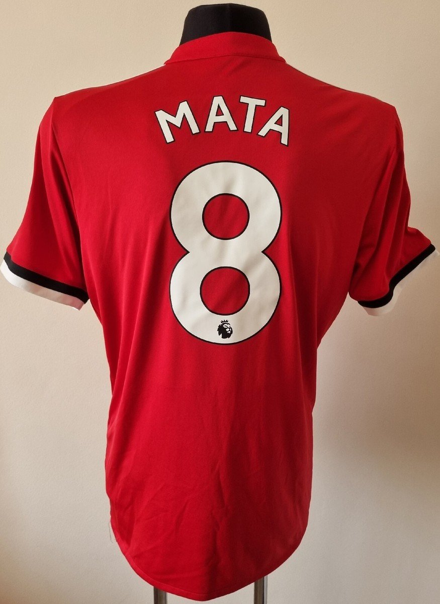 Manchester United 2017-2018 Home football Adidas shirt #8 Mata